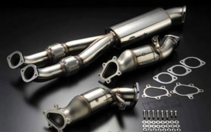 HKS® (07-22) GT-R R35 3" 304SS High Flow Catalytic Converters