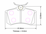 APR® (93-22) Audi/Volkswagen OE Semi-Metallic Rear Brake Pads