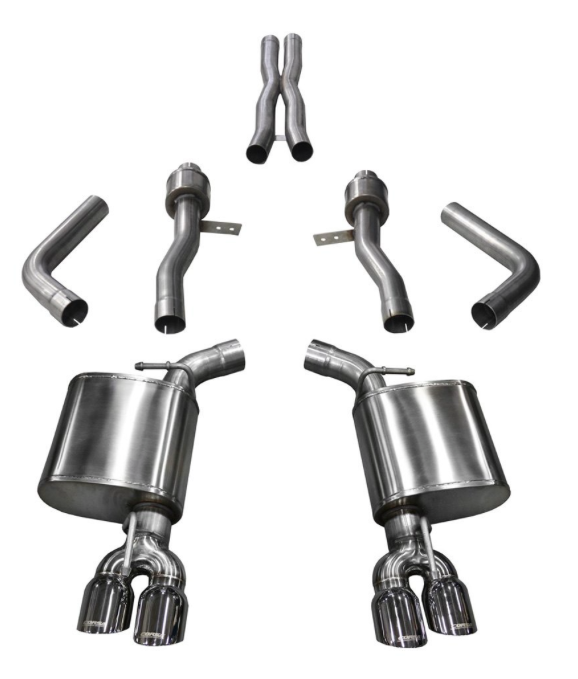 Corsa® Sport™ 304 SS Cat-Back Exhaust System with Quad Rear Exit 
