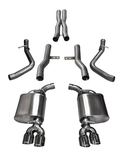 Corsa® Xtreme™ 304 SS Cat-Back Exhaust System with Quad Rear Exit 