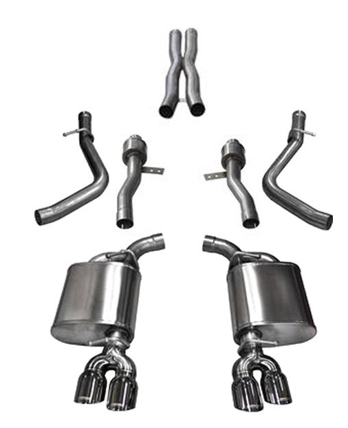 Corsa® - Sport™ 304 SS Cat-Back Exhaust System with Quad Rear Exit 