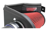 Corsa® 616864-D - APEX Series Shielded Box Steel Wrinkle Black Cold Air Intake System with DryFlow 3D Red Filter 