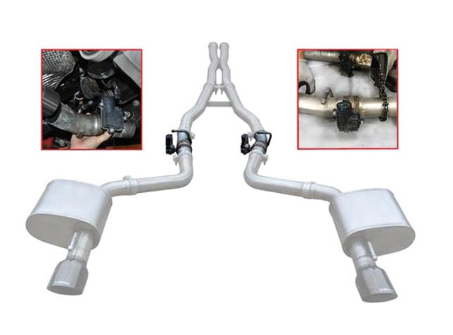 Corsa® - Xtreme™ 304 SS Cat-Back Exhaust System with Split Rear Exit 