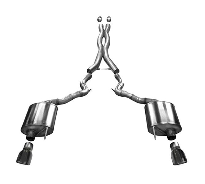 Corsa® - Xtreme™ 304 SS Cat-Back Exhaust System with Split Rear Exit 