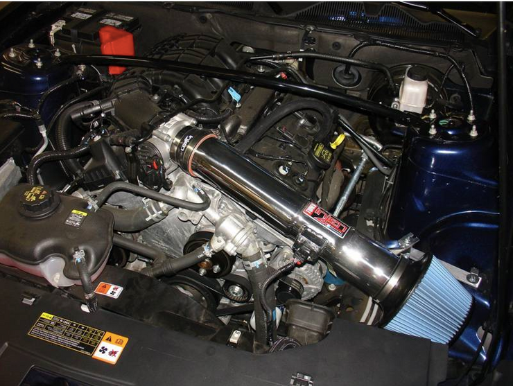 Injen® (11-14) Mustang V6 PF Series Wrinkle Black Short Ram Air Intake System 