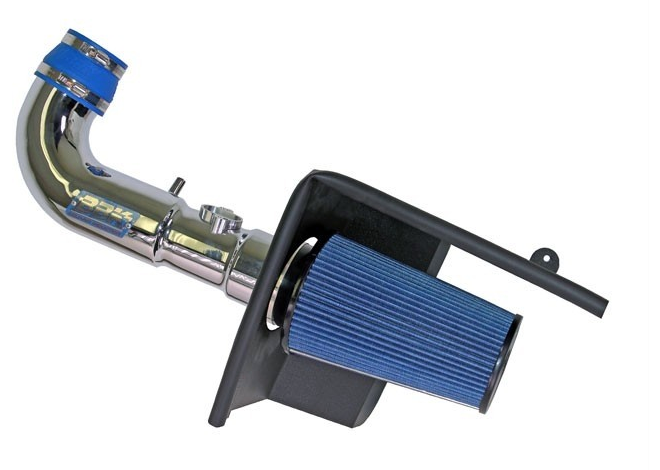 BBK® 1772 - Power-Plus Series® Aluminum Chrome Cold Air Intake System with Blue Filter 
