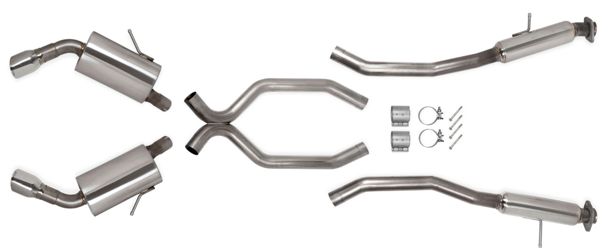 Hooker® - (11-20) Cherokee 5.7L BlackHeart™ 304 SS Cat-Back Exhaust System with Split Rear Exit 