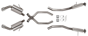 Hooker® - (11-20) Cherokee 5.7L BlackHeart™ 304 SS Cat-Back Exhaust System with Split Rear Exit 