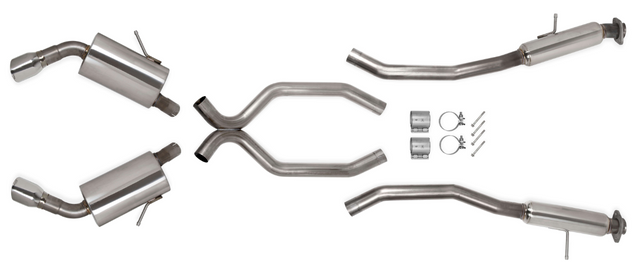 Hooker® - (11-20) Cherokee 5.7L BlackHeart™ 304 SS Cat-Back Exhaust System with Split Rear Exit 