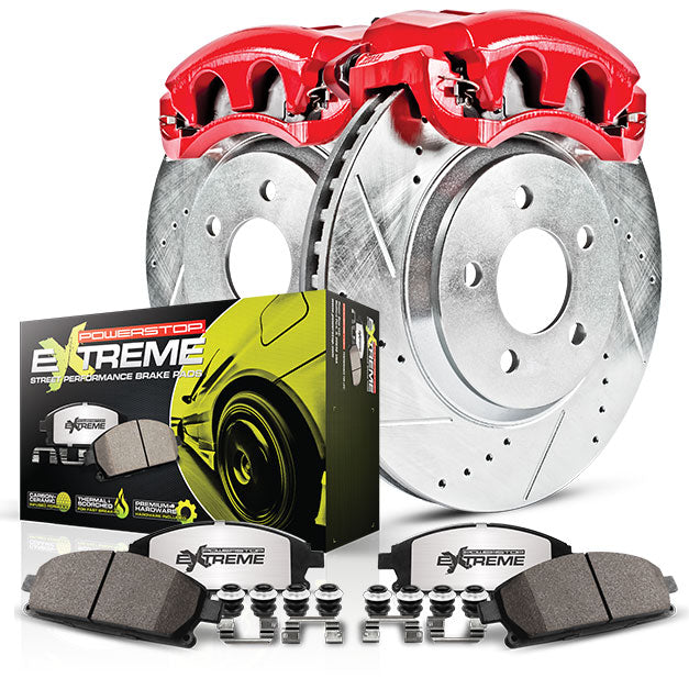 Power Stop® KC874-26 - Z26 Street Warrior Brake Kit w/ Calipers 