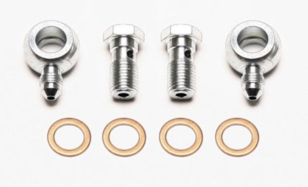 Wilwood Banjo Fitting Kit -3 male to 7/16 Banjo Bolts & Crush Washers (2 qty)