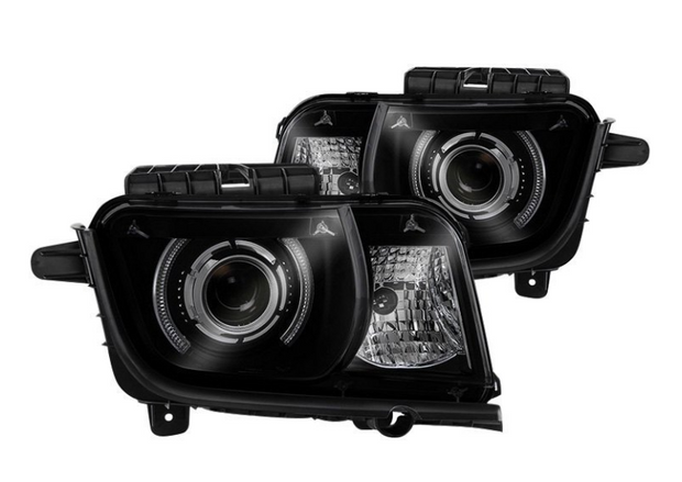 Spyder® PRO-JH-CCAM10-LED-BSM - Black/Smoke LED Halo Projector Headlights 